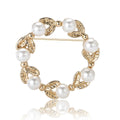 Alloy Pearl Wreath Brooch Pin For Women Suit And Shawl view 5