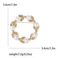 Alloy Pearl Wreath Brooch Pin For Women Suit And Shawl view 6