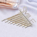 Alloy Zircon Letter Brooch With Rhinestone Tassel For Blazers view 4