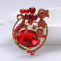 Metal Alloy Tulip Flower Brooch For Sweater Coat Accessories view 6