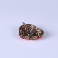 Rhinestone Alloy Heart Brooch Pin For Elegant Coat Decoration view 4
