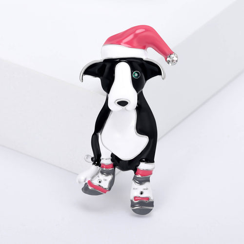 Alloy Cute Hat Dog Brooch Pin For Coats And Suits