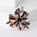 Alloy Colorful Crystal Brooch Pin For Women's Coat And Jacket view 2