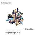 Alloy Colorful Crystal Brooch Pin For Women's Coat And Jacket view 6