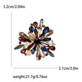 Alloy Colorful Crystal Brooch Pin For Women's Coat And Jacket view 4
