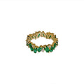 Gold Plated Zircon Diamond Inlaid Ring For Women view 5