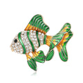 Alloy Enamel Goldfish Brooch Pendant For Couple Collar Decoration view 2