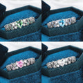 Blue Ocean Heart Zircon Ring For Women Heart Shaped Statement Finger Jewelry view 1