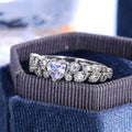 Blue Ocean Heart Zircon Ring For Women Heart Shaped Statement Finger Jewelry view 2
