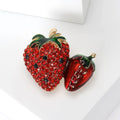 Alloy Rhinestone Strawberry Brooch Pin For Sweet Fashion Accessories view 2