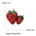 Alloy Rhinestone Strawberry Brooch Pin For Sweet Fashion Accessories view 4