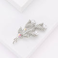 Alloy Rhinestone Pearl Brooch Pin For Clothing And Suit Decoration view 4