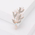 Alloy Rhinestone Pearl Brooch Pin For Clothing And Suit Decoration view 6