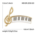 Alloy Piano Music Note Brooch Pin For Artistic Apparel view 5