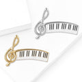 Alloy Piano Music Note Brooch Pin For Artistic Apparel view 3