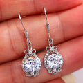 Style Short Flower Ear Hook Earrings With Zircon Simple Elegant Fashion Jewelry For Women view 3