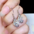 Style Short Flower Ear Hook Earrings With Zircon Simple Elegant Fashion Jewelry For Women view 2