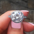 Eight Hearts Eight Arrows Simulated Zircon Ring For Women Copper Platinum Plated Jewelry view 5