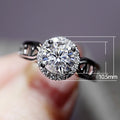 Roman Numeral Simulated Diamond Ring For Women Cluster Zircon Band Fashion Jewelry view 5