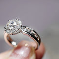 Roman Numeral Simulated Diamond Ring For Women Cluster Zircon Band Fashion Jewelry view 2