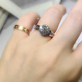 Roman Numeral Simulated Diamond Ring For Women Cluster Zircon Band Fashion Jewelry view 4