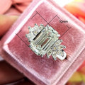 Oversized Square Cubic Zirconia Ring, Luxury Statement Jewelry For Business Events view 5
