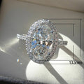 New Oval Egg Shaped Zircon Engagement Ring For Women Wedding Bridal Dinner Hand Jewelry view 5
