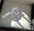 New Oval Egg Shaped Zircon Engagement Ring For Women Wedding Bridal Dinner Hand Jewelry view 6