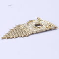 Metal Alloy Rainbow Letter D Brooch With Rhinestone Tassel Decoration view 3
