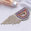 Metal Alloy Rainbow Letter D Brooch With Rhinestone Tassel Decoration view 4