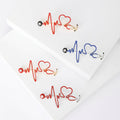 Enamel Alloy Heartbeat Heart Brooch For Medical Uniform Accessories view 1
