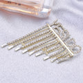 Gold Alloy Letter Tassel Brooch Pin For Clothing Fastening view 4