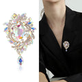 Alloy Glass Rhinestone Water Drop Brooch For Coat Accessories view 2