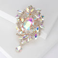 Alloy Glass Rhinestone Water Drop Brooch For Coat Accessories view 4