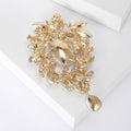Alloy Glass Rhinestone Water Drop Brooch For Coat Accessories view 3