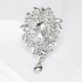 Alloy Glass Rhinestone Water Drop Brooch For Coat Accessories view 5