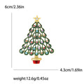 Hollow Alloy Enamel Christmas Tree Brooch Pin For Clothing Accessories view 5