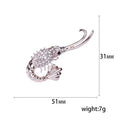 Cute Alloy Rhinestone Shrimp Brooch Pin For Cardigans And Coats view 5