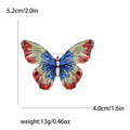 Vintage Alloy Enamel Butterfly Brooch Pin For Suits And Cardigans view 4