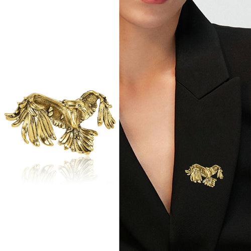 Alloy Vintage Eagle Brooch For Men Women Fashion Clothing Accessory