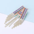 Alloy Rhinestone Letter A Tassel Brooch Pin For Statement Outfits view 2