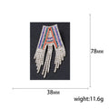 Alloy Rhinestone Letter A Tassel Brooch Pin For Statement Outfits view 5