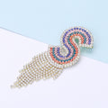 Alloy Rhinestone Letter S Tassel Brooch For Women's Apparel view 2