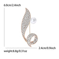 Alloy Rhinestone Lapel Brooch For Women's Suit And Tie Decoration view 6