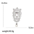 Alloy Crystal Statement Brooch Pin For Coats And Dress Fastening view 5