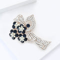 Alloy Rhinestone Mini Flower Lapel Pin For Shirt Decoration Brooch view 3