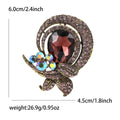 Vintage Alloy Glass Brooch Pin For Women's Blazers And Cardigans view 4