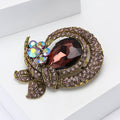 Vintage Alloy Glass Brooch Pin For Women's Blazers And Cardigans view 3