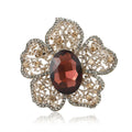 Alloy Rhinestone Large Flower Brooch Pin For Dresses And Shawls view 5