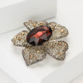 Alloy Rhinestone Large Flower Brooch Pin For Dresses And Shawls view 3